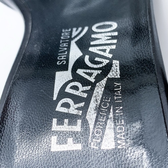 Salvatore Ferragamo Slide Heel Sandal in Black - Picture 9 of 13